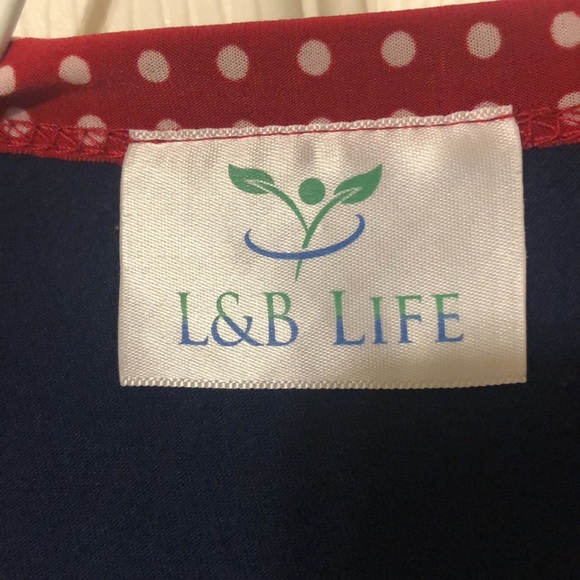 Women’s L&B red white & blue tee size lg - Picture 2 of 4